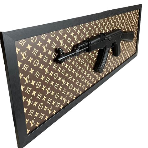 louis vuitton ak47 wall art|3D Louis Vuitton AK47 black & gold marble wall art .